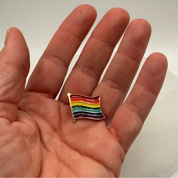 3/$15 LGBTQ Pride Rainbow Flag Pin Brooch - Picture 3 of 5